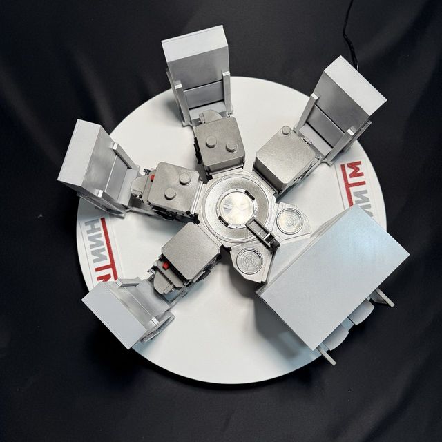 Макет установки вакуумной металлизации — вид сверху — 3D-Fabrica
