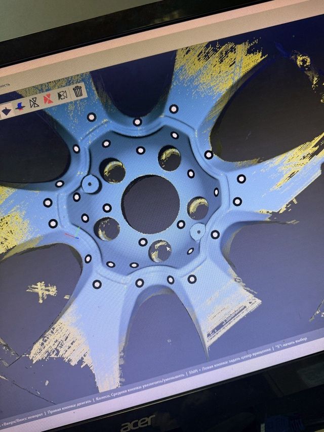 Реверс диска в ПО — облако точек — 3D-Fabrica