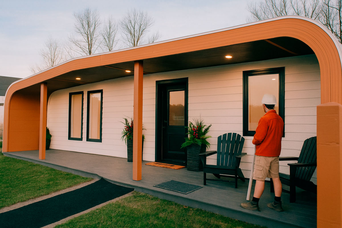 Дом, напечатанный на 3D-принтере